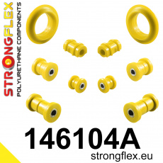 146104A: Strongflex Sada silentbloků předního zavěšení a zadního nosníku varianta SPORT