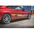 Maxton Design "Racing durability" difuzory pod boční prahy s křidélky pro Mercedes třída C W205/C43 AMG Coupe, plast ABS bez povrchové úpravy