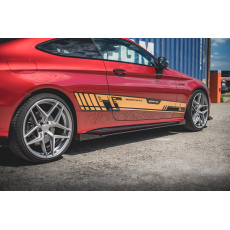 Maxton Design "Racing durability" difuzory pod boční prahy s křidélky pro Mercedes třída C W205/C43 AMG Coupe, plast ABS bez povrchové úpravy