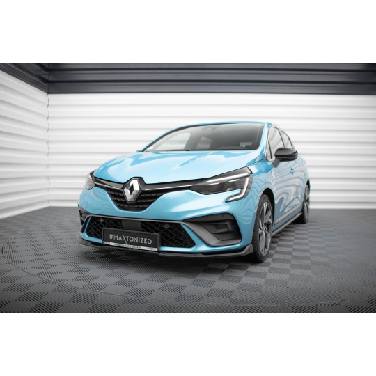 Maxton Design spoiler pod přední nárazník pro Renault Clio Mk5 R.S. Line, černý lesklý plast ABS