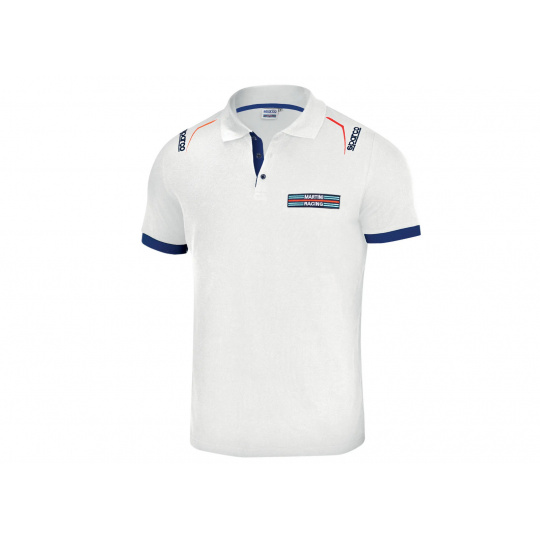 Sparco polokošile Martini Racing, barva: bílá, velikost: M