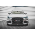 Maxton Design spoiler pod přední nárazník ver.3 pro Audi S4 B9, černý lesklý plast ABS