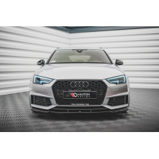 Maxton Design spoiler pod přední nárazník ver.3 pro Audi S4 B9, černý lesklý plast ABS