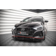 Maxton Design spoiler pod přední nárazník ver.2 pro Hyundai i20 N Mk3, černý lesklý plast ABS