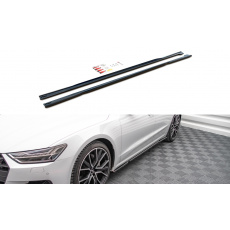 Maxton Design difuzory pod boční prahy pro Audi A7 C8, černý lesklý plast ABS Maxton Design difuzory pod boční prahy pro Audi A7 C8, černý lesklý plast ABS