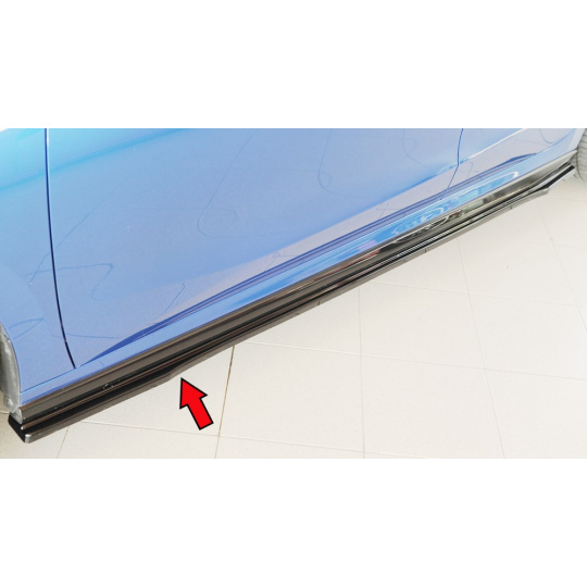 Rieger spoiler pod boční práh mont. strana pro Škoda Fabia PJ hatchback, 06/21-, plast ABS lakovaný do černé lesklé barvy