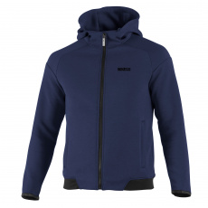 Sparco mikina se zipem a kapucí, barva: modrá, velikost: XL Sparco mikina se zipem a kapucí, barva: modrá, velikost: XL