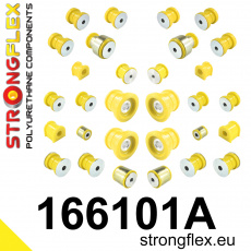 166101A: Strongflex Kompletní sada polyuretanových silentbloků pro zavěšení varianta SPORT 166101A: Strongflex Kompletní sada polyuretanových silentbloků pro zavěšení varianta SPORT