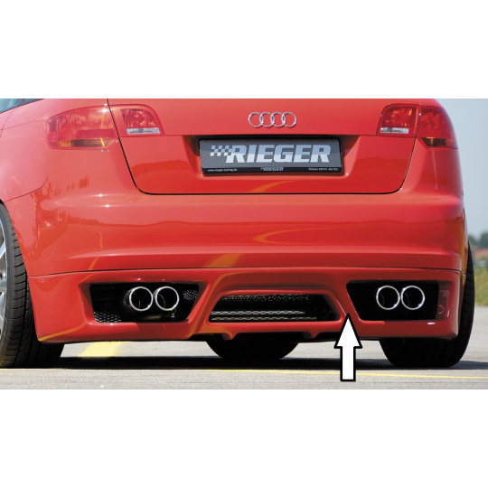 Rieger spoiler pod zadní nárazník pro Audi A3 8P 5-dvéř., Sportback před faceliftem r.v. 06/05-06/08, plast ABS bez povrchové úpravy