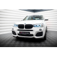 Maxton Design spoiler pod přední nárazník pro BMW X3 F25 FL, černý lesklý plast ABS