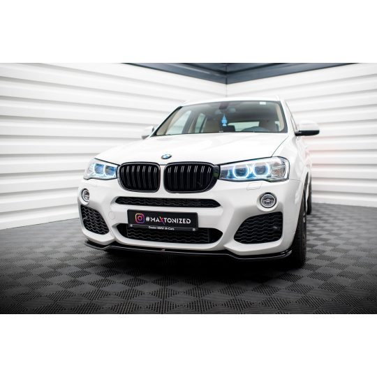 Maxton Design spoiler pod přední nárazník pro BMW X3 F25 FL, černý lesklý plast ABS