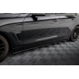 Maxton Design "Street Pro" difuzory pod boční prahy pro BMW řada 4 F36, plast ABS bez povrchové úpravy, s červenou linkou
