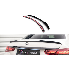 Maxton Design prodloužení spoileru pro Mercedes třída E W213 FL/AMG-Line/Sedan, černý lesklý plast ABS