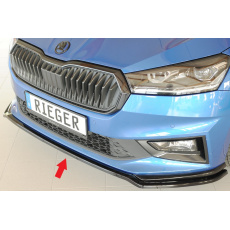 Rieger lipa pod přední nárazník pro Škoda Fabia PJ hatchback, 06/21-, plast ABS lakovaný do černé lesklé barvy Rieger lipa pod přední nárazník pro Škoda Fabia PJ hatchback, 06/21-, plast ABS lakovaný do černé lesklé barvy