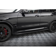 Maxton Design difuzory pod boční prahy pro BMW X3 M F97, černý lesklý plast ABS