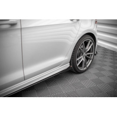Maxton Design křidélka bočních difuzorů pro Volkswagen Golf R Mk7, černý lesklý plast ABS