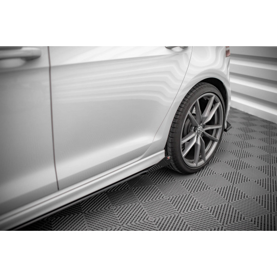 Maxton Design křidélka bočních difuzorů pro Volkswagen Golf R Mk7, černý lesklý plast ABS