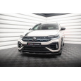 Maxton Design spoiler pod přední nárazník ver.2 pro Volkswagen T-roc R Mk1, černý lesklý plast ABS