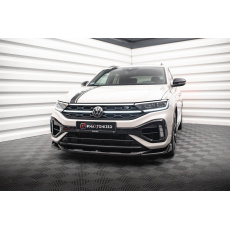 Maxton Design spoiler pod přední nárazník ver.2 pro Volkswagen T-roc R Mk1, černý lesklý plast ABS
