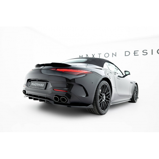 Maxton Design spoiler pod zadní nárazník s žebrováním pro Mercedes SL R232/AMG 63, černý lesklý plast ABS Maxton Design spoiler pod zadní nárazník s žebrováním pro Mercedes SL R232/AMG 63, černý lesklý plast ABS