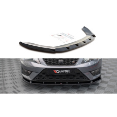 Maxton Design spoiler pod přední nárazník pro Seat Leon Cupra Mk3, černý lesklý plast ABS, Sportstourer