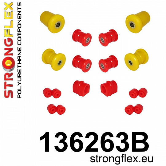 136263B: Strongflex Sada silentbloků předního zavěšení 136263B: Strongflex Sada silentbloků předního zavěšení