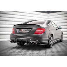 Maxton Design "Street Pro" difuzor zadního nárazníku pro Mercedes třída C W204/AMG-Line, plast ABS bez povrchové úpravy, s červenou linkou, Coupe Maxton Design "Street Pro" difuzor zadního nárazníku pro Mercedes třída C W204/AMG-Line, plast ABS bez povrchové úpravy, s červenou linkou, Coupe