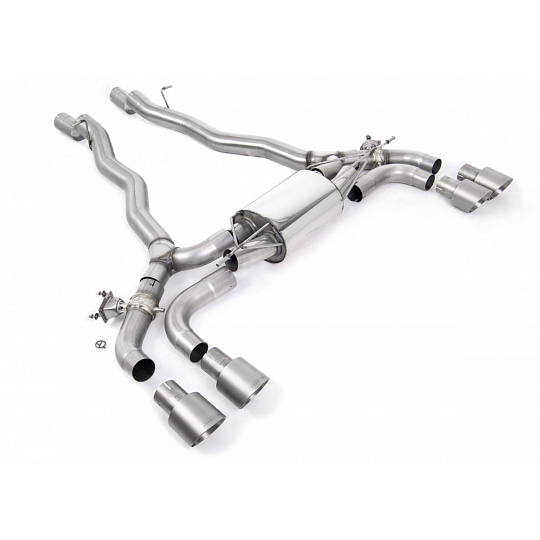 Milltek Sport výfukový systém OPF/GPF Back pro BMW řada 5 M5/M5 Competition 4.4l Twin Turbo F90 (s OPF/GPF) 2020-2021, GT-100 broušené titanové koncovky