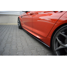 Maxton Design difuzory pod boční prahy pro BMW M6 F06, černý lesklý plast ABS