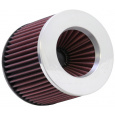 K&N univerzální Round Reverse Tapered filtr se vstupem 76 mm a výškou 127 mm, kovový vrchlík