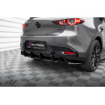 Maxton Design "Street Pro" difuzor zadního nárazníku pro Mazda 3 Mk4, plast ABS bez povrchové úpravy, s černou a červenou linkou