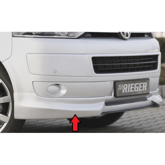 Rieger spoiler pod přední nárazník pro Volkswagen T5 bus  po faceliftu, r.v. 09/09-, plast ABS bez povrchové úpravy