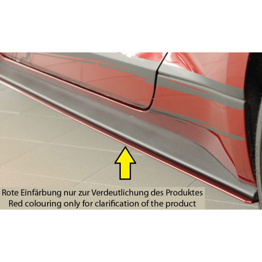 Rieger spoiler pod boční práh mont. strana levá pro Ford Mustang 6 LAE kabriolet, kupé před faceliftem, r.v. 11/14-07/17, plast ABS bez povrchové úpravy