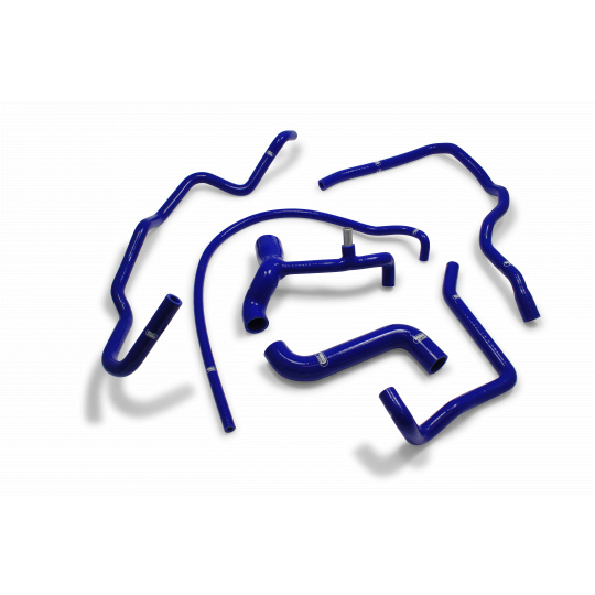 Samco Sport 8-dílná sada silikonových hadic pro chlazení / oddechové vedení pro Ford Fiesta XR2 Mk3 1/1994 - 12/1995 1.8l 16v bez klimatizace, barva: modrá