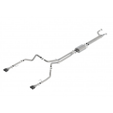 Borla Cat-Back výfukový systém "S-Type" pro GMC Sierra 1500 6,2l V8, s aut. převodovkou, EC/SB, CC/SHB, 147" WB, r.v. 2019-2020, typ koncovek: černé