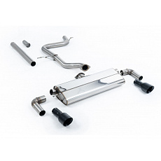 Milltek Sport výfukový systém cat-back bez rezonátoru (hlasitější) GTI Dual Outlet Style pro Volkswagen Golf Mk7.5 1.5TSI Evo GT, R-Line (s i bez GPF/OPF) 2017-2021, typ koncovek: GT-100 černé