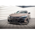 Maxton Design spoiler pod přední nárazník ver.3 pro Audi e-tron GT / RS GT Mk1, černý lesklý plast ABS