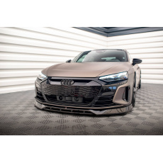 Maxton Design spoiler pod přední nárazník ver.3 pro Audi e-tron GT / RS GT Mk1, černý lesklý plast ABS