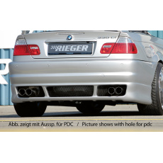 Rieger zadní nárazník pro BMW řada 3 E46 kabriolet, kupé, sedan před faceliftem, plast ABS bez povrchové úpravy, pro vozy bez parkovacího asistenta (PDC) Rieger zadní nárazník pro BMW řada 3 E46 kabriolet, kupé, sedan před faceliftem, plast ABS bez povrchové úpravy, pro vozy bez parkovacího asistenta (PDC)