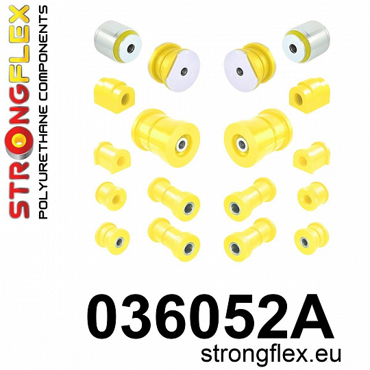 036052A: Strongflex Kompletní sada silentbloků pro zavěšení varianta SPORT
