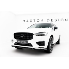 Maxton Design spoiler pod přední nárazník ver.2 pro Volvo XC60 Mk 2, černý lesklý plast ABS