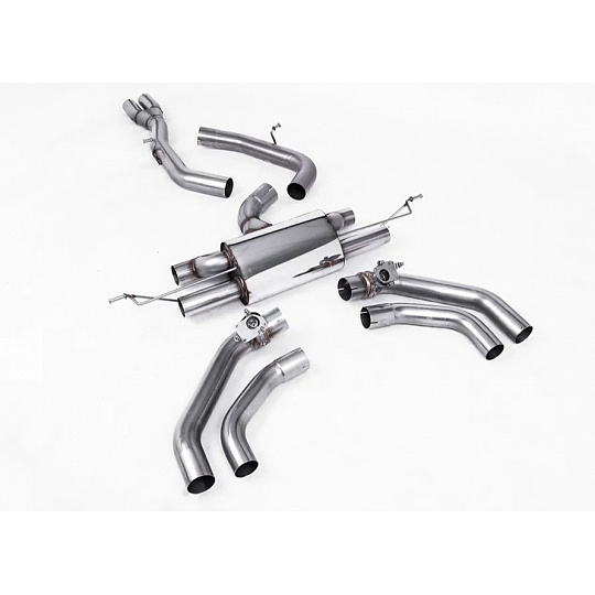 Milltek Sport výfukový systém OPF/GPF Back - Race System (nejhlasitější) - 80mm pro Audi RSQ3 2.5T Sportback/SUV (s OPF/GPF) 2020-2024, využívá originálních koncovek
