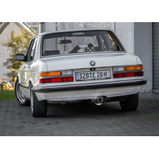 Fox Sportauspuff koncový tlumič výfuku s koncovkou 2x55 Typ 10 pro BMW řada 5 E28 s motorem 1.8, 518i bez katalyzátoru