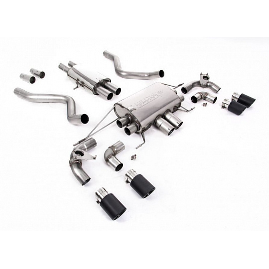 Milltek Sport výfukový systém OPF/GPF Back s rezonátorem s klapkami pro Land rover Defender 90 5.0 V8 525PS (s OPF/GPF a bez OPF/GPF) 2021-2024, Quad JET-90 karbonové koncovky Milltek Sport výfukový systém OPF/GPF Back s rezonátorem s klapkami pro Land rover Defender 90 5.0 V8 525PS (s OPF/GPF a bez OPF/GPF) 2021-2024, Quad JET-90 karbonové koncovky