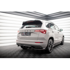 Maxton Design středový spoiler pod zadní nárazník s žebrováním pro Škoda Karoq MK1 Facelift Sportline, černý lesklý plast ABS Maxton Design středový spoiler pod zadní nárazník s žebrováním pro Škoda Karoq MK1 Facelift Sportline, černý lesklý plast ABS