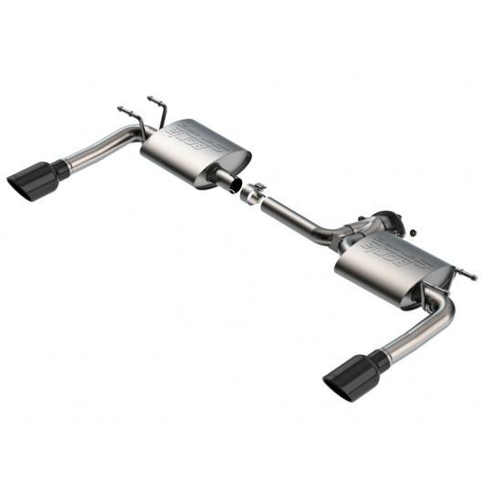 Borla koncový díl Axle-Back "S-Type" pro Mazda 3, Turbo, automat/manual, 2WD/4WD, 4-dveř., r.v. 2019-2025, typ koncovek: černé