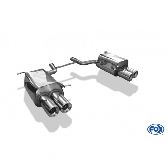 Fox Sportauspuff koncový tlumič výfuku s koncovkou 2x90 Typ 13 na obou stranách pro Mercedes SLK 171 2005- s motorem 1.8, 3.0, 3.5