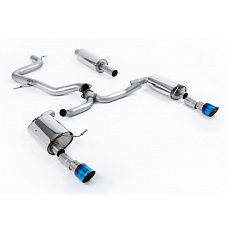 Milltek Sport výfukový systém cat-back s rezonátorem pro Volkswagen Jetta Mk7 (MQB) GLi 2.0T 2019-2024, typ koncovek: GT-100 titanové modré