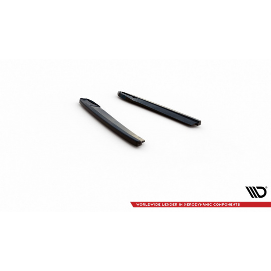Maxton Design boční difuzory pod zadní nárazník ver.4 pro Škoda Octavia RS Mk4, černý lesklý plast ABS