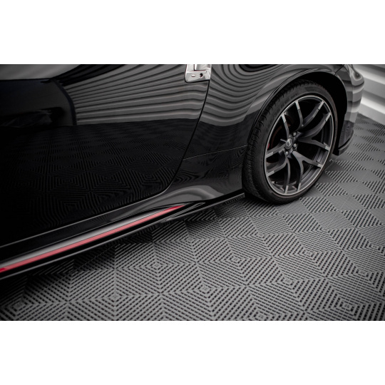 Maxton Design difuzory pod boční prahy ver.2 pro Nissan 370Z Nismo, černý lesklý plast ABS